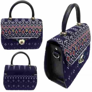 Handbag 10 decorated with Thai Khit pattern