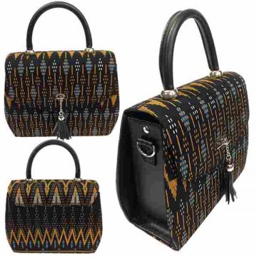 Handbag 11 decorated with Thai Khit pattern