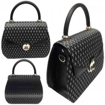 กระเป๋าถือ04 ตกแต่งผ้าลายขิดไทย