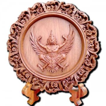 Garuda Woodcarving Medallion 25cm